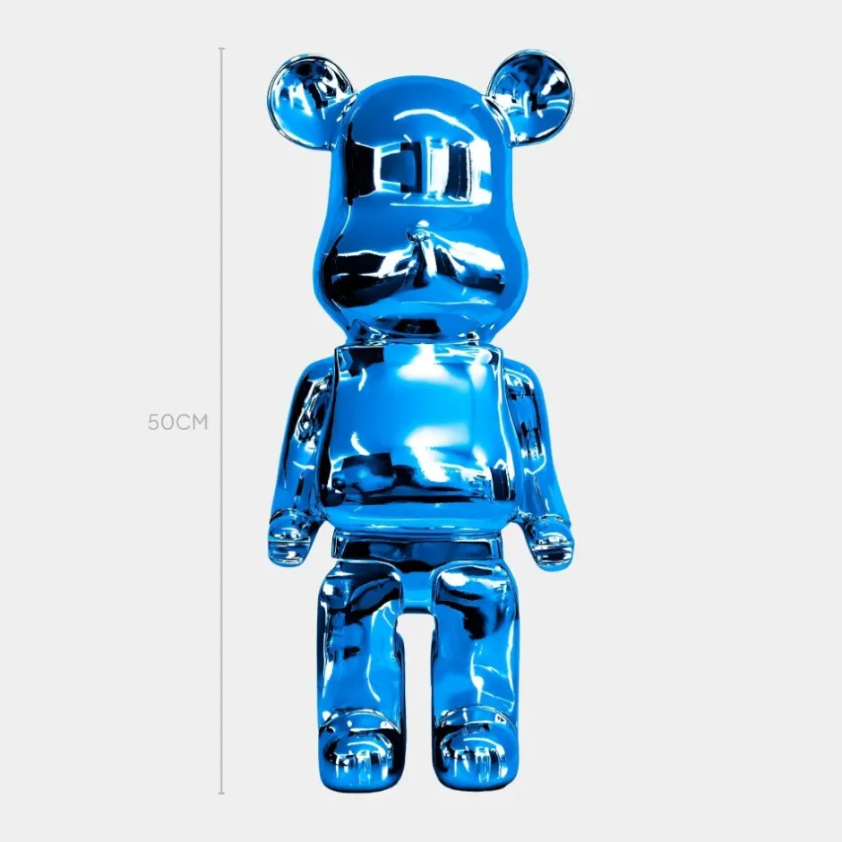Statues & Sculptures Table Top|Floor Standing^Aero Bear 50cm Blue Resin Indoor Sculpture