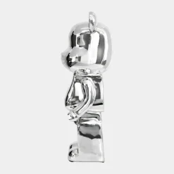 Statues & Sculptures Table Top|Floor Standing^Aero Bear 50cm Chrome Resin Indoor Sculpture
