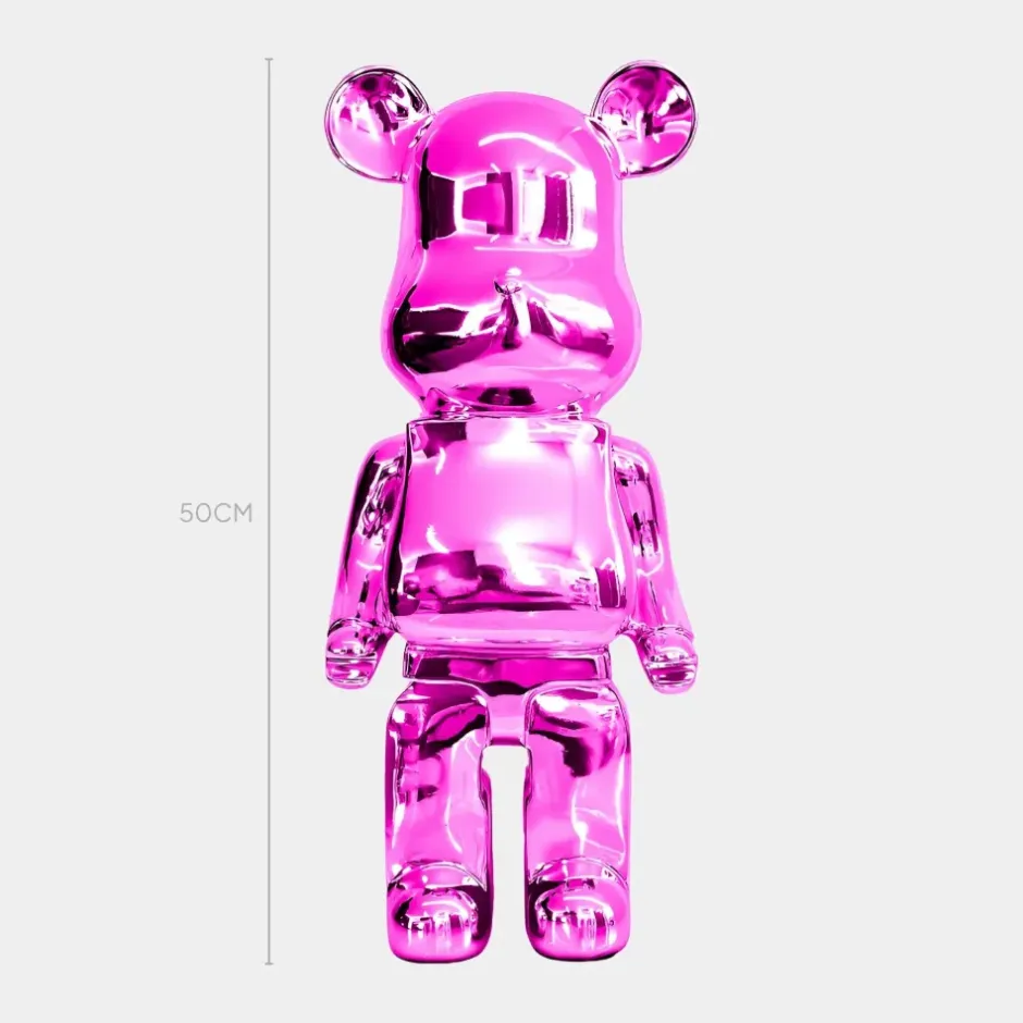 Statues & Sculptures Table Top|Floor Standing^Aero Bear 50cm Pink Resin Indoor Sculpture