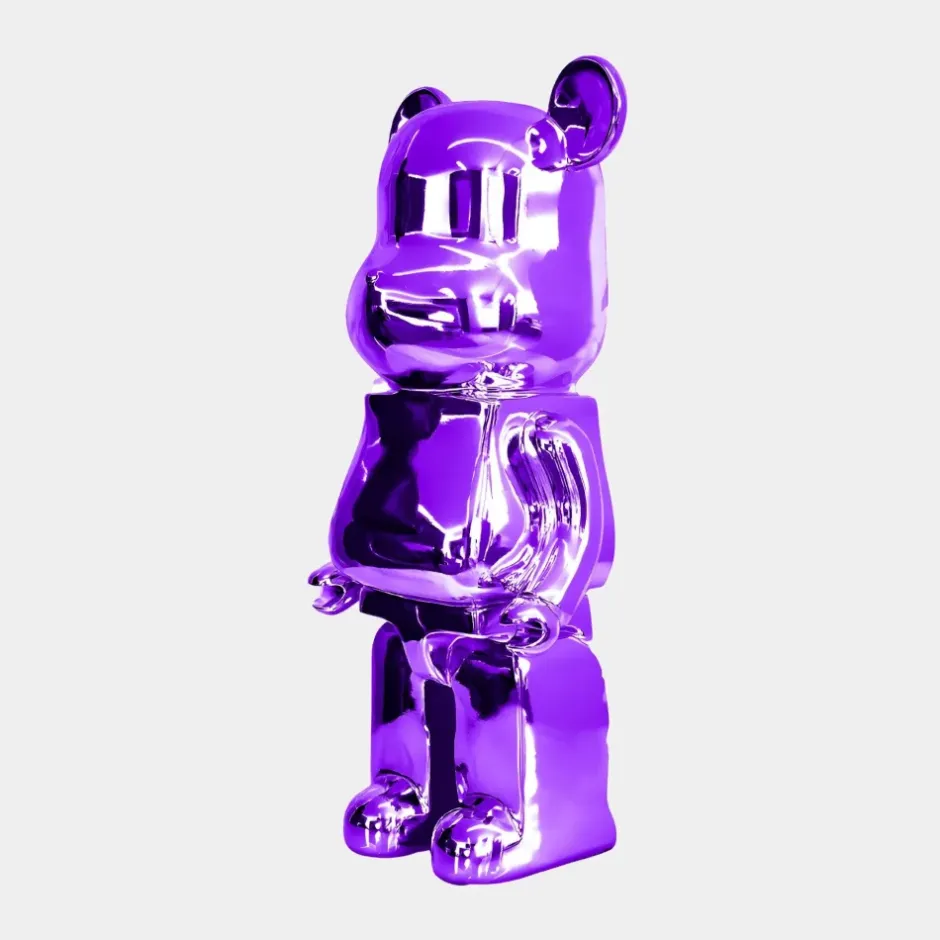 Statues & Sculptures Table Top|Floor Standing^Aero Bear 50cm Purple Resin Indoor Sculpture