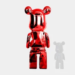 Statues & Sculptures Floor Standing|Animals^Aero Bear 135cm Red Resin Indoor Sculpture