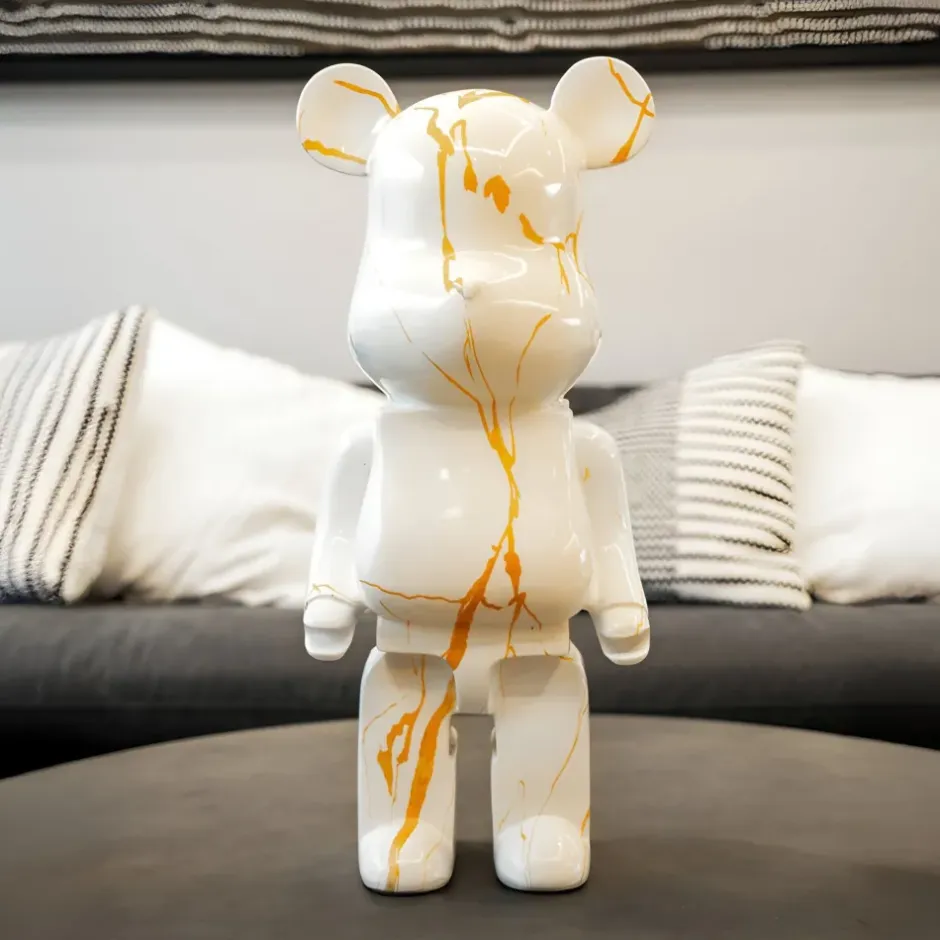 Statues & Sculptures Table Top|Floor Standing^Aero Bear 50cm White Resin Indoor Sculpture