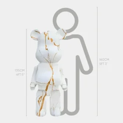 Statues & Sculptures Floor Standing|Animals^Aero Bear 135cm White Resin Indoor Sculpture