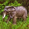 Statues & Sculptures Wildlife^African Elephant 42cm Bronze Marble Resin Garden Ornament