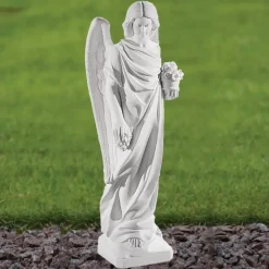 Statues & Sculptures Angel^Angel 69cm Marble Resin Garden Statue
