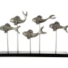 Statues & Sculptures Table Top|Animals^Aqua Symphony Fish 35cm Wood Indoor Sculpture