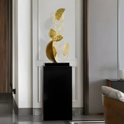 Statues & Sculptures Table Top|Floor Standing^Arc Aeon 93cm Gold Metal Indoor Sculpture