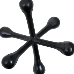 Statues & Sculptures Table Top|Abstract^Atomic Bloom 16cm Black Metal Indoor Sculpture