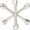 Statues & Sculptures Table Top|Abstract^Atomic Bloom 14cm Silver Metal Indoor Sculpture