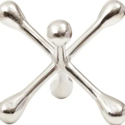 Statues & Sculptures Table Top|Abstract^Atomic Bloom 14cm Silver Metal Indoor Sculpture