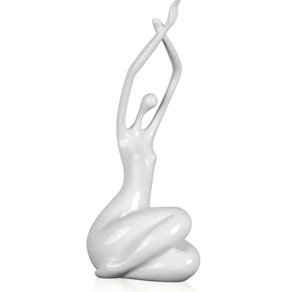 Statues & Sculptures Figurative|Table Top^Awakened Grace 32cm White Resin Indoor Sculpture