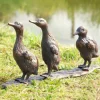 Statues & Sculptures Ducks^Baby Ducklings Bronze Metal Garden Ornaments