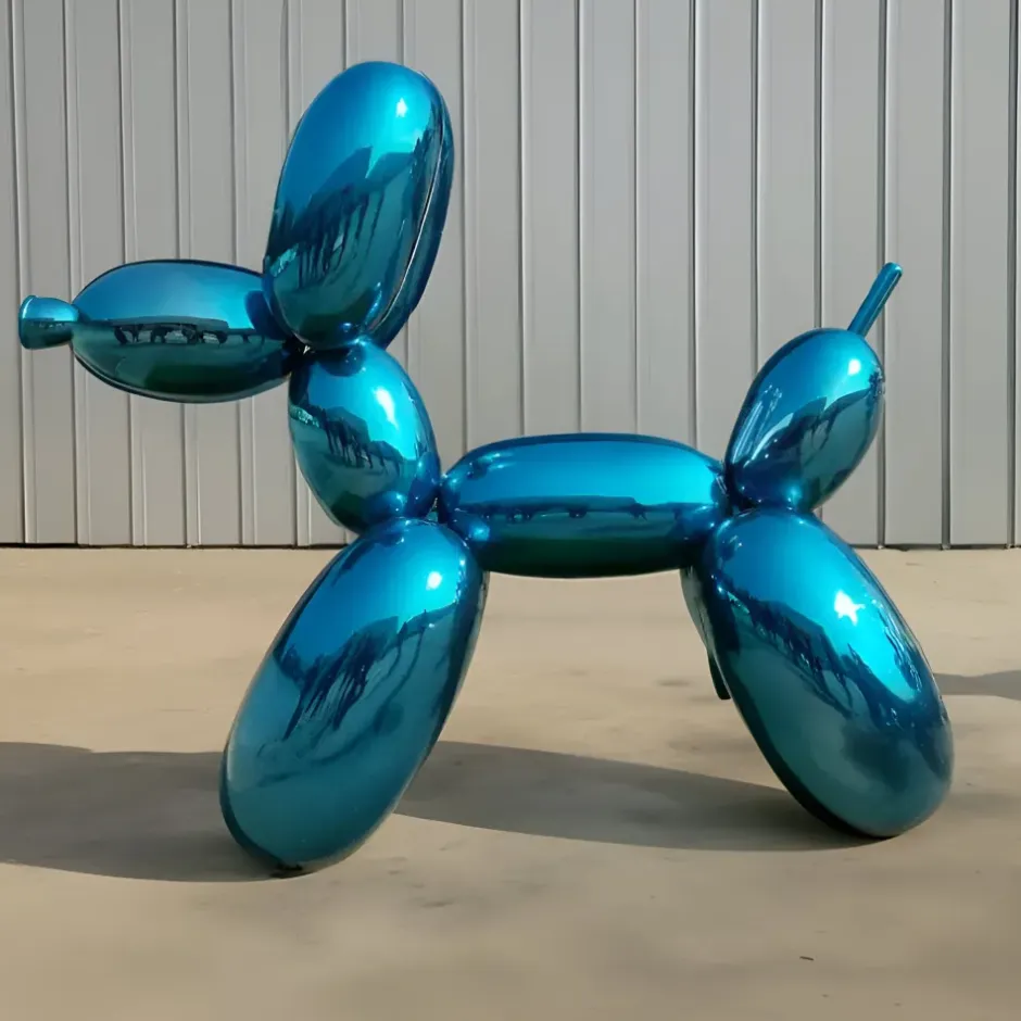 Statues & Sculptures Floor Standing|Balloon Dogs^Balloon Dog 130cm Blue Metal Garden Sculpture