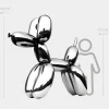 Statues & Sculptures Giant|Floor Standing^Balloon Dog 200cm Chrome Fibreglass Indoor Sculpture