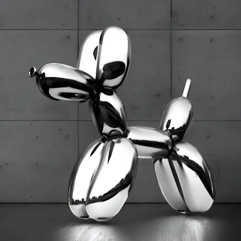 Statues & Sculptures Floor Standing|Balloon Dogs^Balloon Dog 130cm Chrome Metal Garden Sculpture