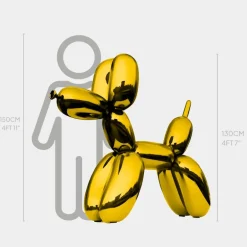Statues & Sculptures Floor Standing|Balloon Dogs^Balloon Dog 130cm Gold Fibreglass Indoor Sculpture