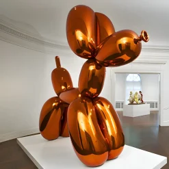 Statues & Sculptures Floor Standing|Balloon Dogs^Balloon Dog 130cm Orange Metal Garden Sculpture