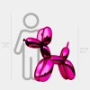 Statues & Sculptures Floor Standing|Balloon Dogs^Balloon Dog 100cm Pink Fibreglass Indoor Sculpture