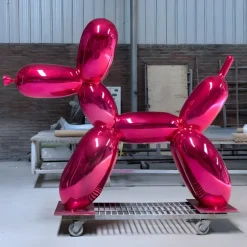Statues & Sculptures Floor Standing|Balloon Dogs^Balloon Dog 130cm Pink Metal Garden Sculpture