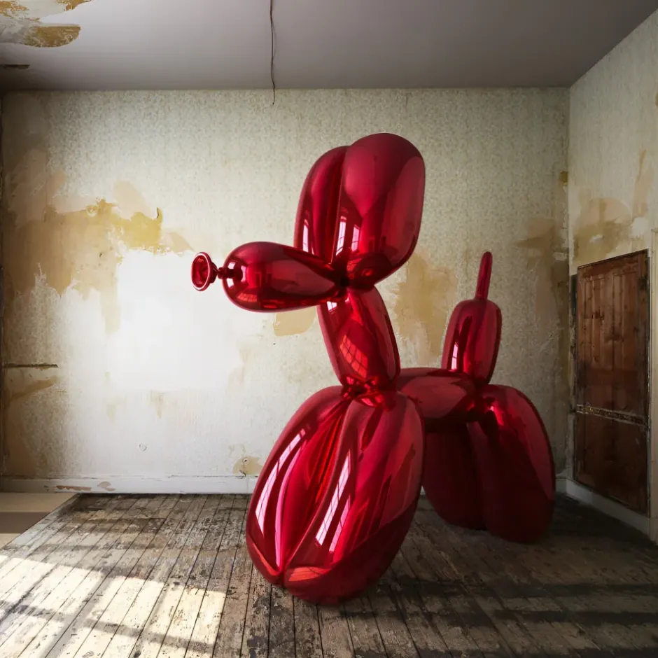 Statues & Sculptures Floor Standing|Balloon Dogs^Balloon Dog 80cm Red Fibreglass Indoor Sculpture