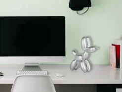Statues & Sculptures Table Top|Balloon Dogs^Balloon Dog 27cm Silver Resin Indoor Sculpture