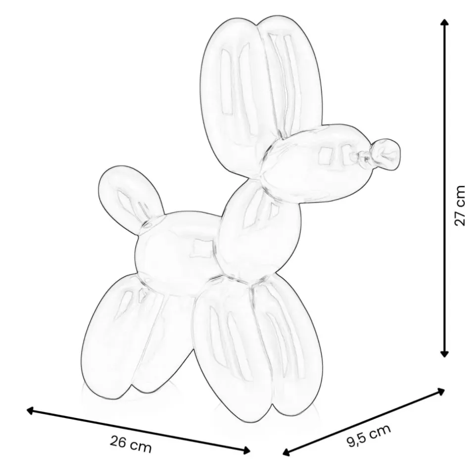 Statues & Sculptures Table Top|Balloon Dogs^Balloon Dog 27cm Silver Resin Indoor Sculpture