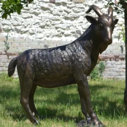 Statues & Sculptures Farm^Billy Goat Bronze Metal Garden Statue