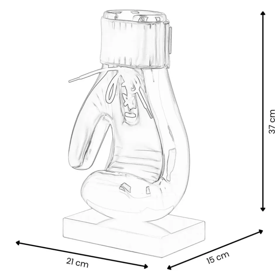Statues & Sculptures Table Top|Contemporary^Boxing Hero 37cm Red Resin Indoor Sculpture