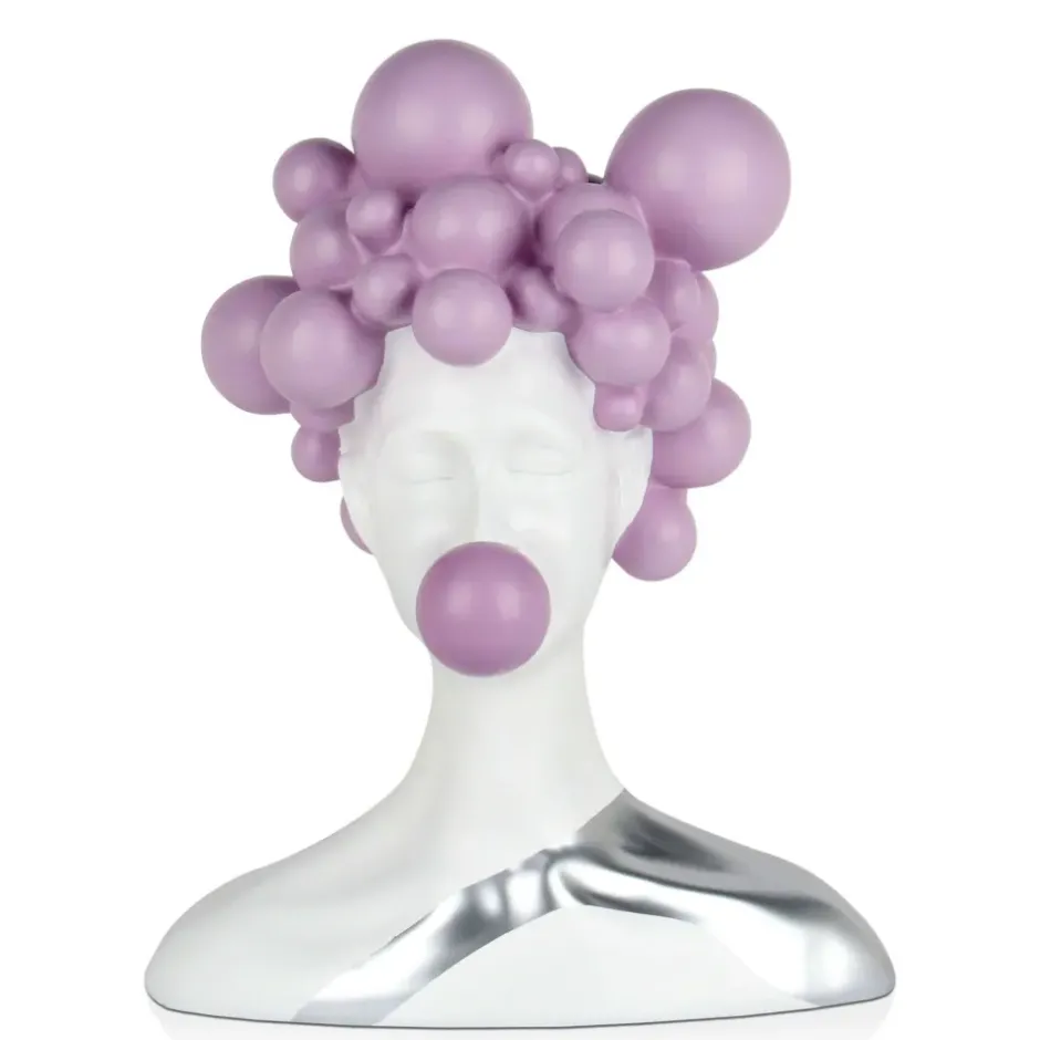 Statues & Sculptures Figurative|Table Top^Bubble Bliss 47cm Lilac Resin Indoor Sculpture