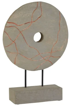 Statues & Sculptures Table Top|Abstract^Celestial Circle 50cm Wood Indoor Sculpture
