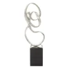 Statues & Sculptures Table Top|Abstract^Celestial Loop 46cm Silver Metal Indoor Sculpture