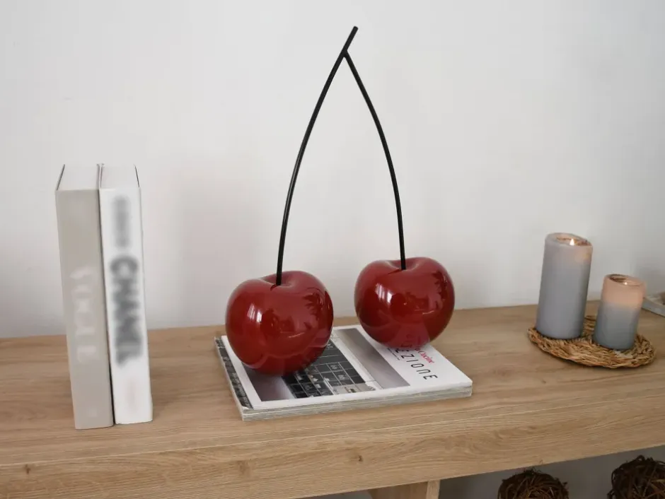 Statues & Sculptures Table Top|Contemporary^Cherry Fusion 43cm Red Resin Indoor Sculpture