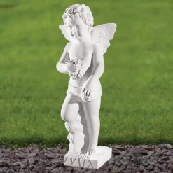 Statues & Sculptures Cherub^Cherub 44cm Marble Resin Garden Statue
