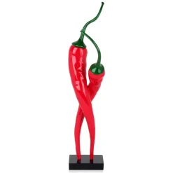 Statues & Sculptures Table Top|Contemporary^Chilli Fusion 59cm Red Resin Indoor Sculpture
