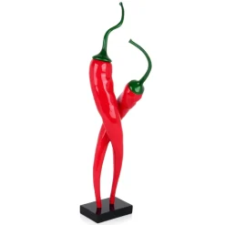Statues & Sculptures Table Top|Contemporary^Chilli Fusion 59cm Red Resin Indoor Sculpture