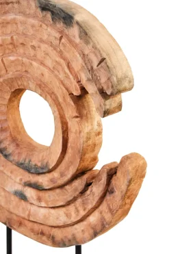 Statues & Sculptures Table Top|Abstract^Circular Dance 48cm Wood Indoor Sculpture