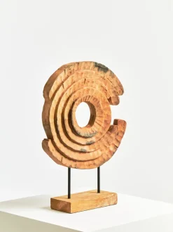 Statues & Sculptures Table Top|Abstract^Circular Dance 48cm Wood Indoor Sculpture