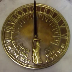 Statues & Sculptures Garden Sundials^Classical Aged Brass Stone Garden Sundial