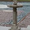 Statues & Sculptures Bird Baths^Classic Squirrel Stone Garden Birdbath