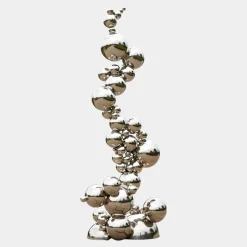 Statues & Sculptures Giant|Floor Standing^Cosmic Bubbles 226cm Silver Metal Garden Sculpture