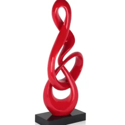 Statues & Sculptures Floor Standing|Abstract^Cosmic Flow 80cm Red Resin Indoor Sculpture