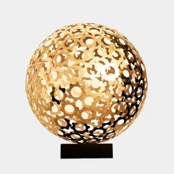 Statues & Sculptures Table Top|Abstract^Cosmic Sphere 44cm Gold Metal Indoor Sculpture