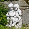 Statues & Sculptures Children^Country Boy & Girl 56cm Stone Resin Garden Statue