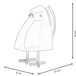 Statues & Sculptures Table Top|Animals^Cubic Bird 14cm Orange Resin Indoor Sculpture