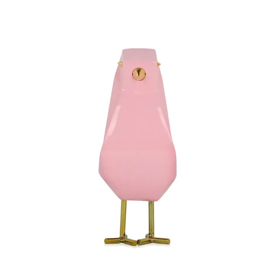 Statues & Sculptures Animals|Contemporary^Cubic Bird 18cm Rosa Pink Resin Indoor Sculpture