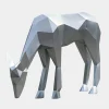 Statues & Sculptures Wildlife|Stags & Deers^Deer 90cm Geometric Metal Garden Sculpture
