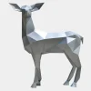 Statues & Sculptures Wildlife|Stags & Deers^Deer 160cm Geometric Metal Garden Sculpture