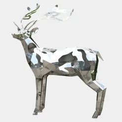 Statues & Sculptures Wildlife|Stags & Deers^Deer 197cm Geometric Metal Garden Sculpture v2