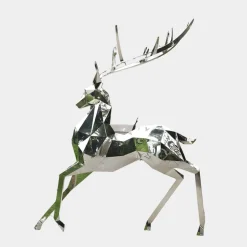 Statues & Sculptures Wildlife|Stags & Deers^Deer 204cm Geometric Metal Garden Sculpture