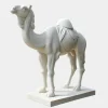 Statues & Sculptures Wildlife|Modern^Desert Camel 160cm White Marble Garden Statue v4